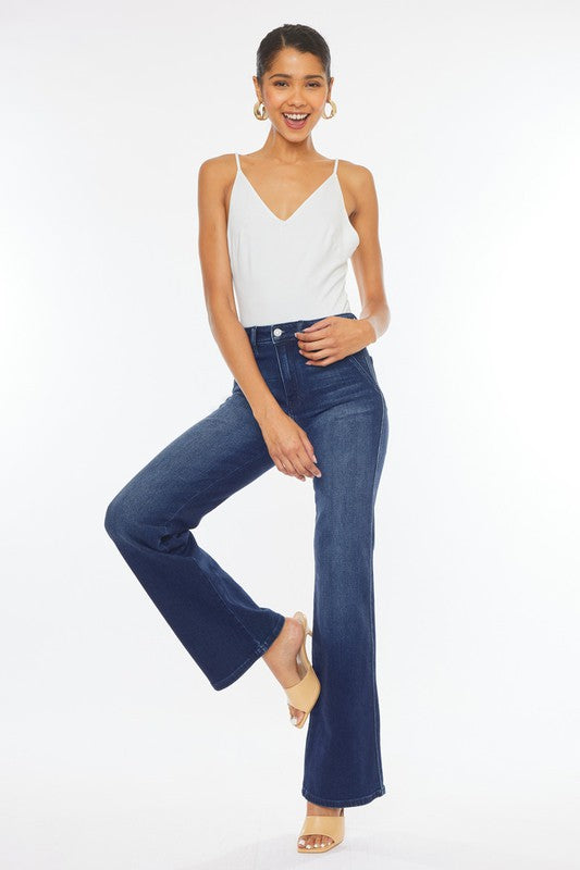 High Rise Slim Flare Jean by Kan Can USA - Wildly Max