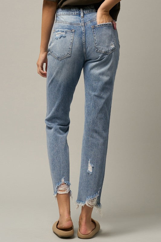 High Rise Premium Straight Jeans by Insane Gene - Wildly Max