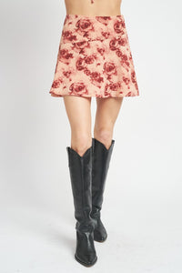Floral Flared Mini Skirt - Wildly Max
