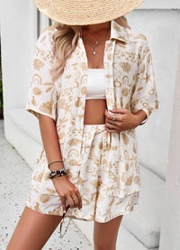 Multi Print 2 Piece Casual Shorts Set - Wildly Max