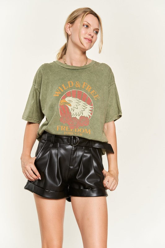 Washed Short Sleeve Wild & Fire Shirt - Wildly Max