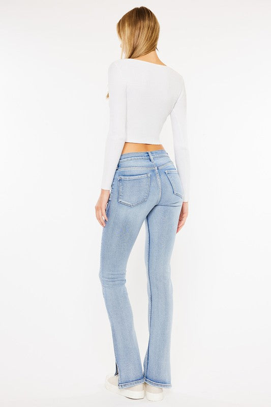 Mid Rise Y2K Bootcut Jeans by Kan Can USA - Wildly Max
